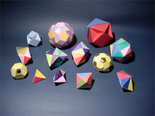 「ユニット折り紙で作る多面体」