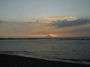 館山の夕日