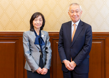 （写真左から）お茶の水女子大学 佐々木学長と三井不動産　菰田代表取締役社長