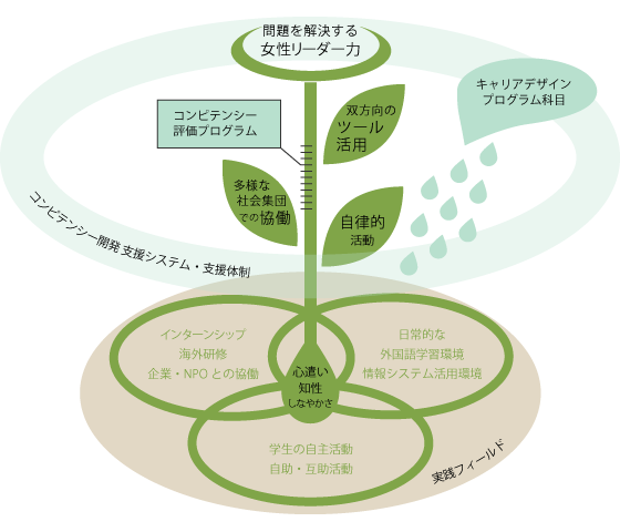 女性リーダーのためのコンピテンシー開発（イメージ図）